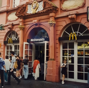 The fanciest McDonald's I've ever seen, where two happy meals cost us $17 in 1996.